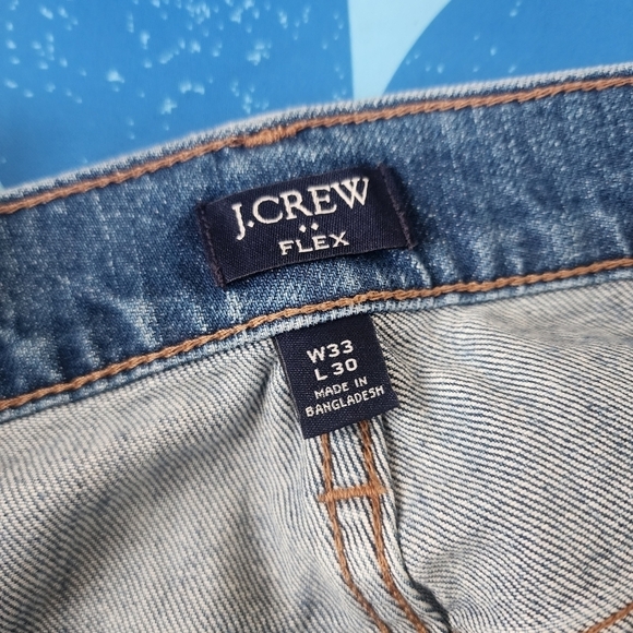 J. Crew Straight Fit Flex Jeans Blue Spruce Stretchy Comforg Casual W33 x L30 - Picture 9 of 10